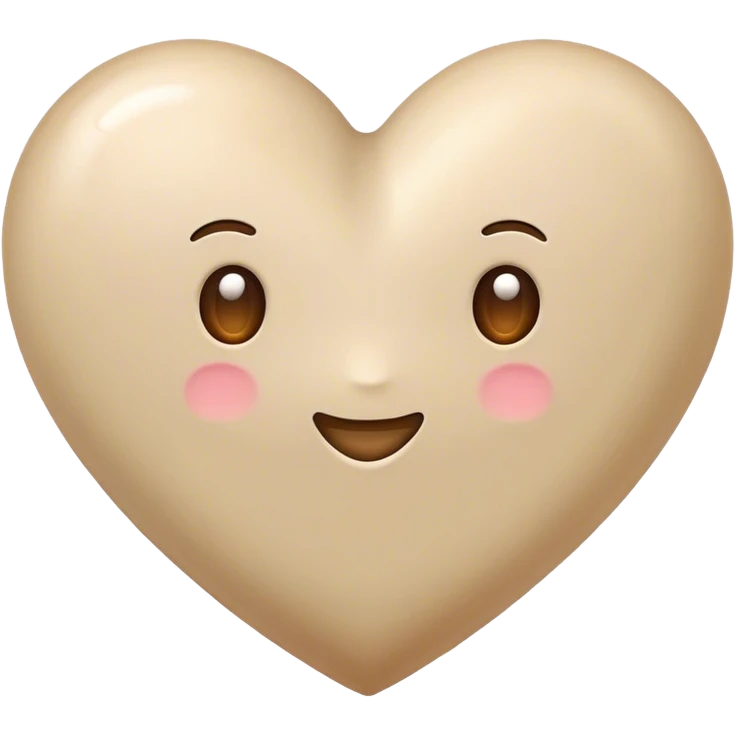 Beige heart emoji