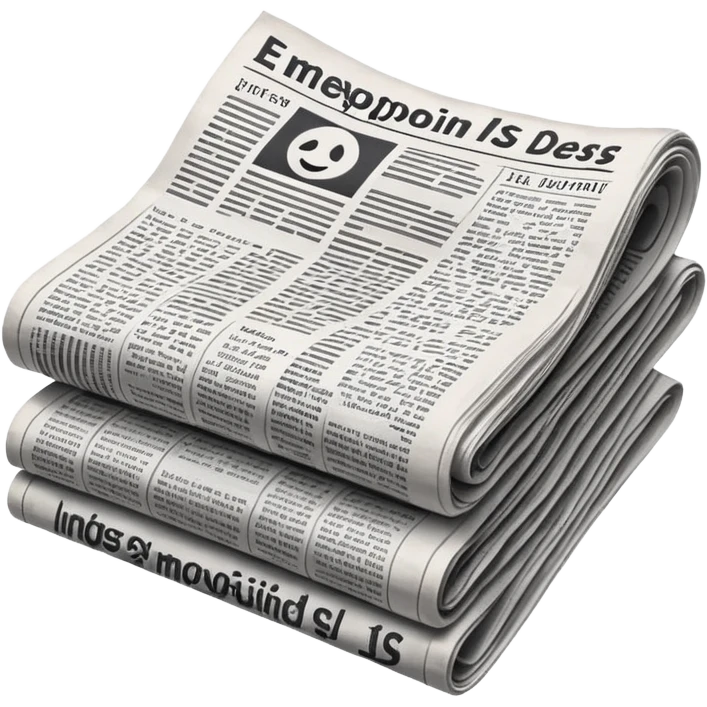 generate realistic detailed news paper emoji