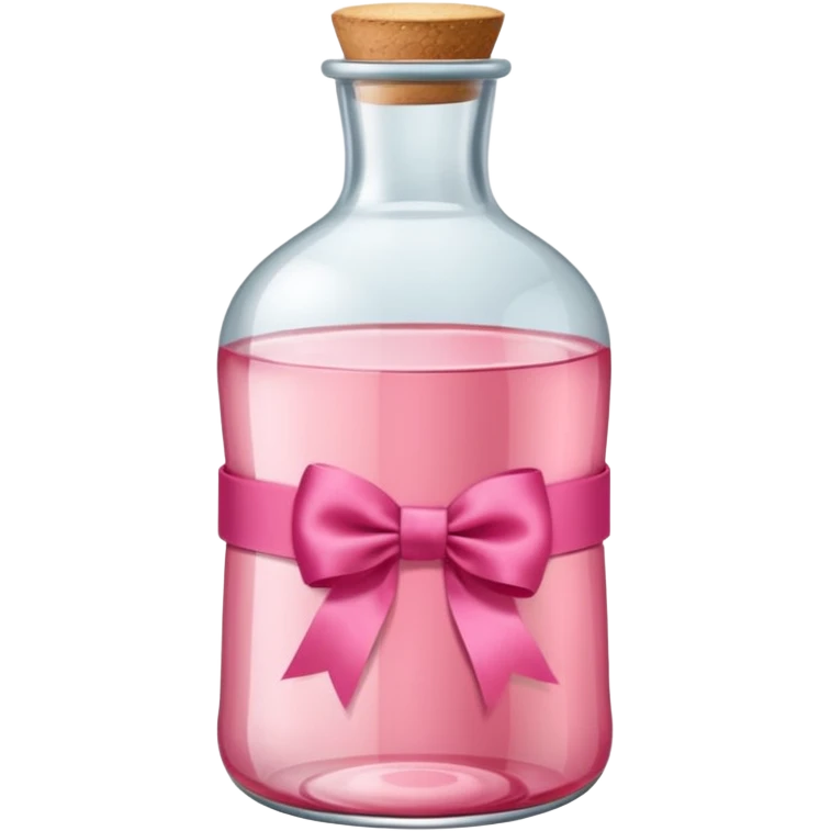 Garrafa rosa com laços emoji