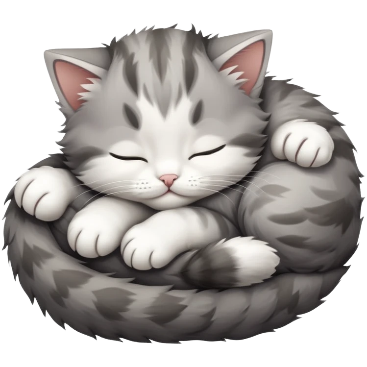 Kitten sleeping upside down emoji