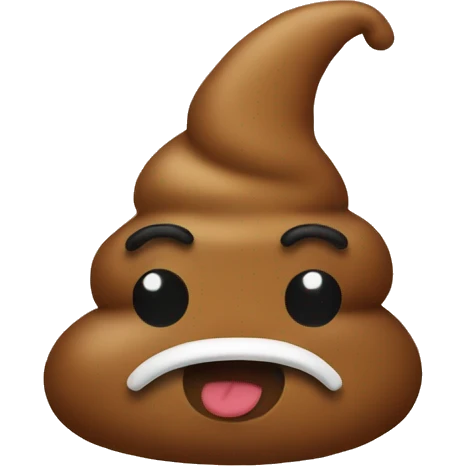 Poop with a hat emoji
