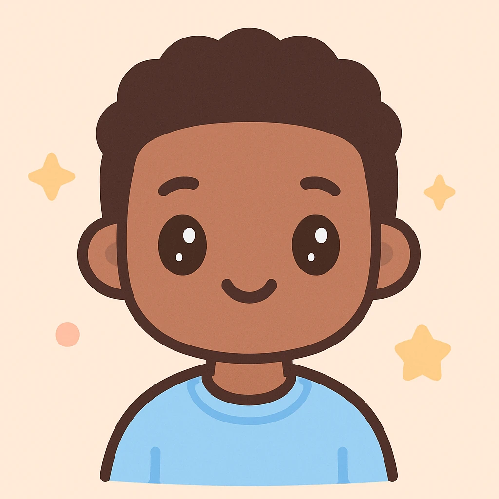 black man kawaii style icon emoji