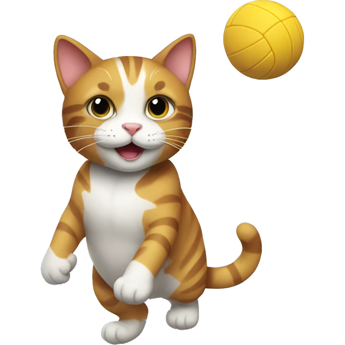 Cat playing Volleyball emoji