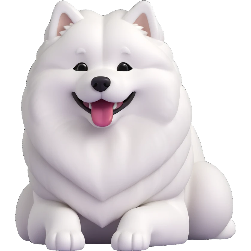 happy samoyed dog emoji