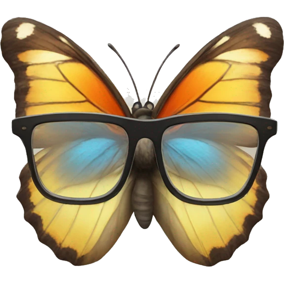 butterfly with glasses  emoji