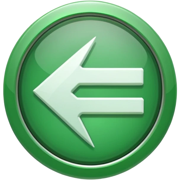 White Arrow pointer in green circle  emoji