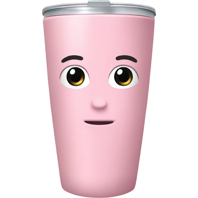 Light pink tumbler without face emoji
