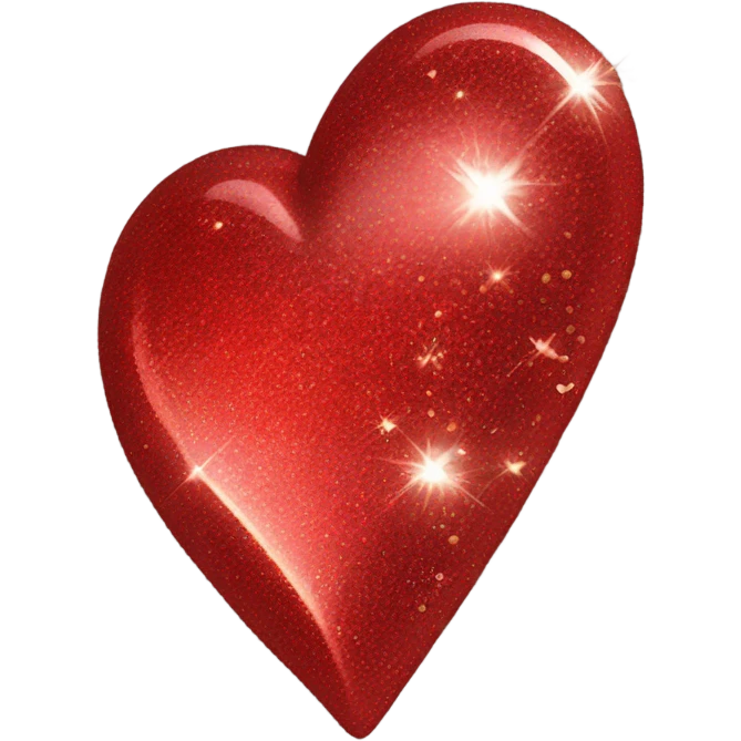  red love heart with sparkles  emoji