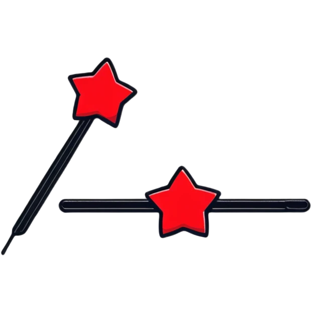 a cute red bobby pin hairpin emoji