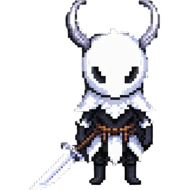 Hollow Knight character in pixel art style emoji