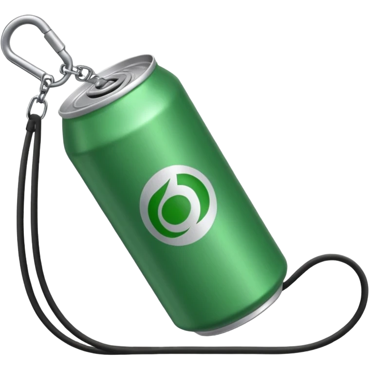 Green Soda can on leash  emoji