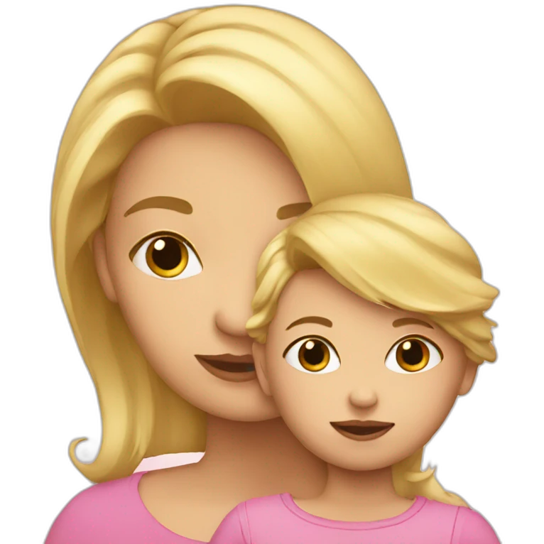Girl with blond baby emoji