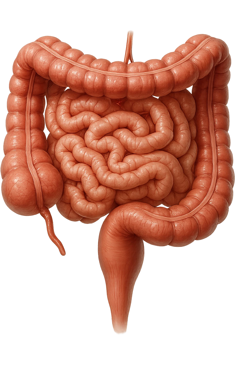 intestino umano anatomico, iperrealistico 4k emoji