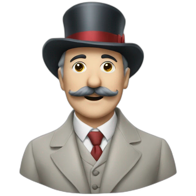 Orignal qui fait un bonhomme de neige avec un poirot emoji