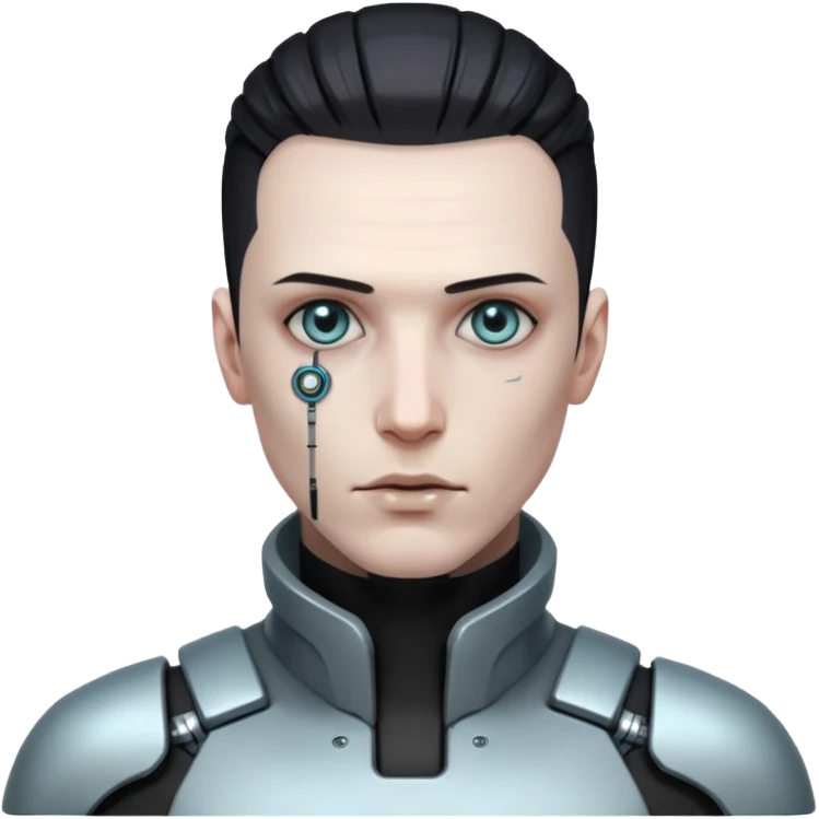 Cyberpunk man head emoji