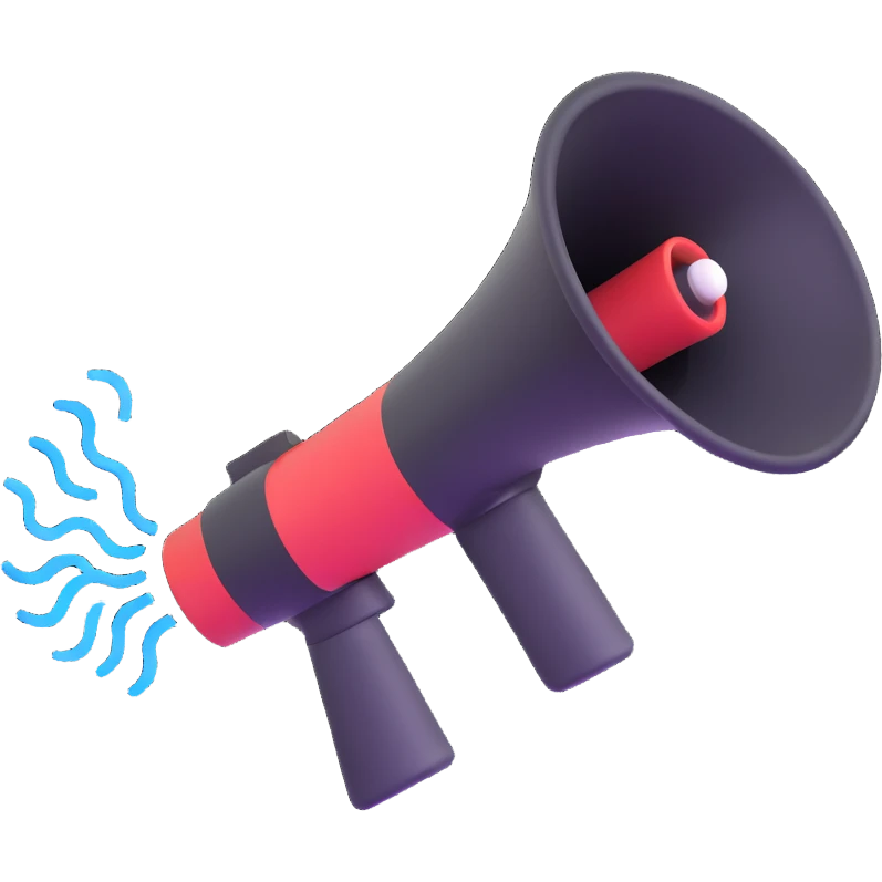 megaphone with sound waves emoji
