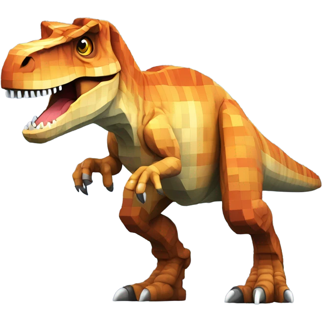 Pixelated T. rex emoji