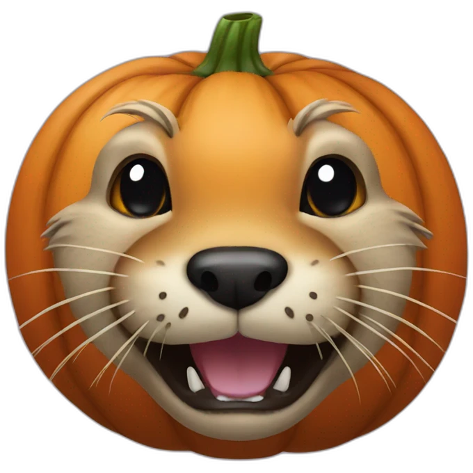Otter pumpkin emoji