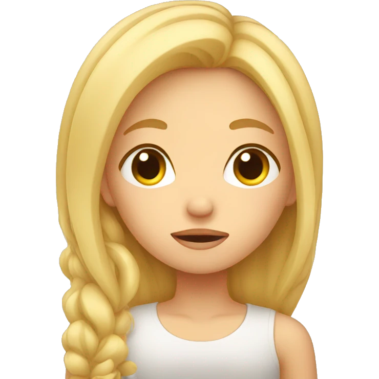 Sleepy blond girl emoji