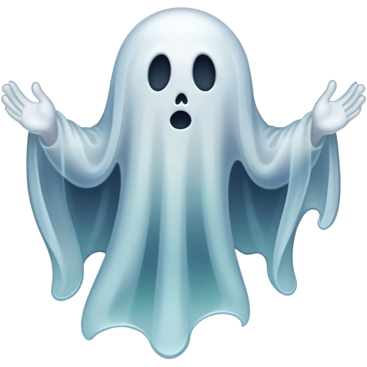 spooky ghost-like phantom, ethereal apparition emoji
