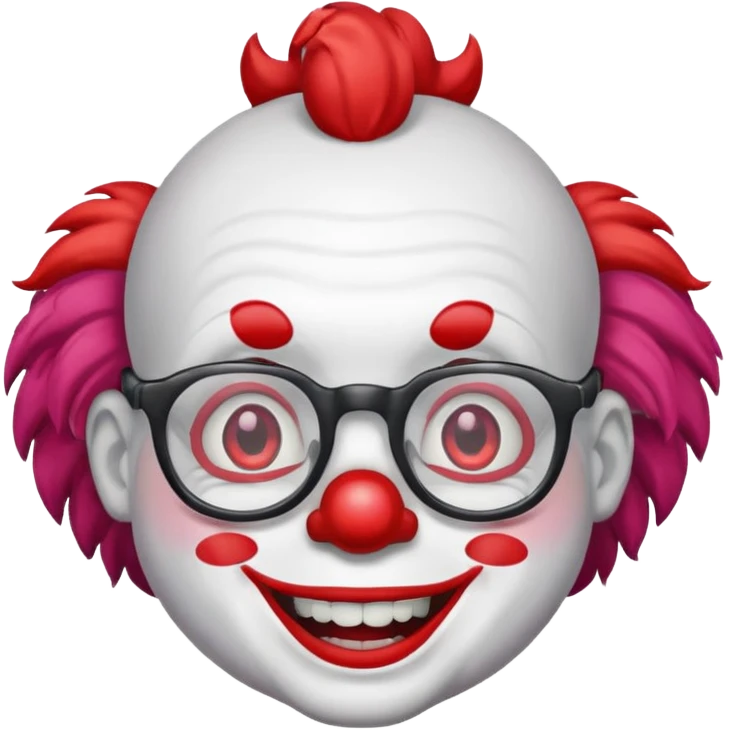 Clown with glasses emoji