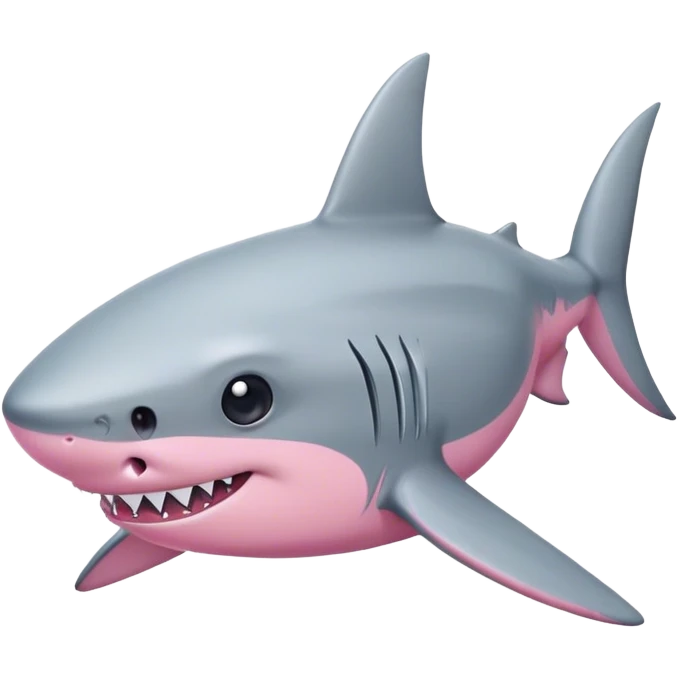 Pink shark with bow emoji