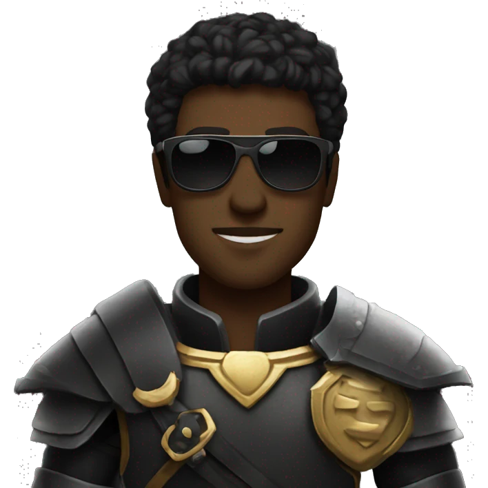 paladin in cool dark black sunglasses emoji