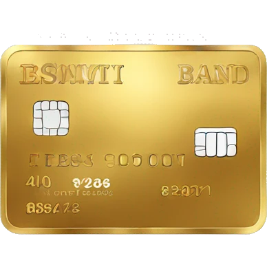 Bank card gold emoji