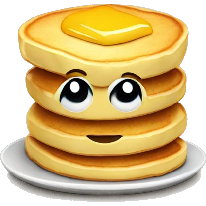 Pancake with butter and syrup  emoji
