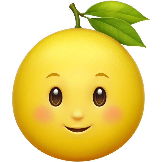 lemon, simple, bright yellow emoji