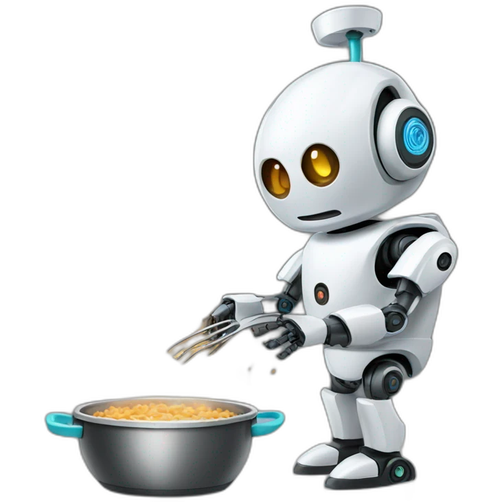 Robot cooking emoji