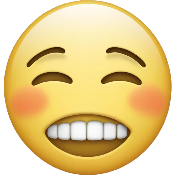 emoticon with teeth and closed eyes emoji