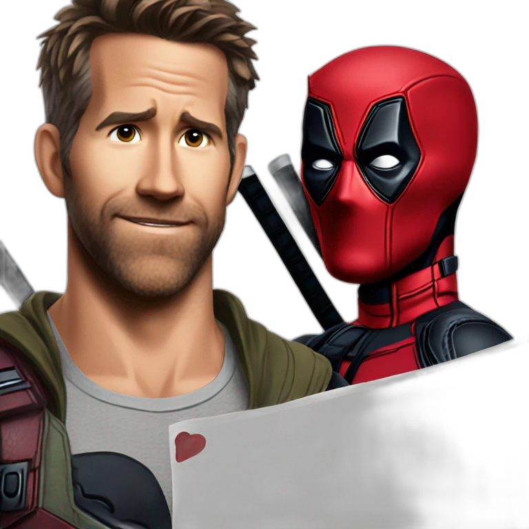Ryan Reynolds with Deadpool emoji