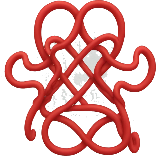 curly loop, with just red X in the middle emoji