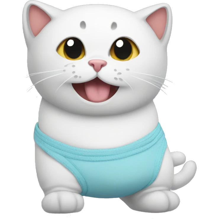 cat in diapers emoji