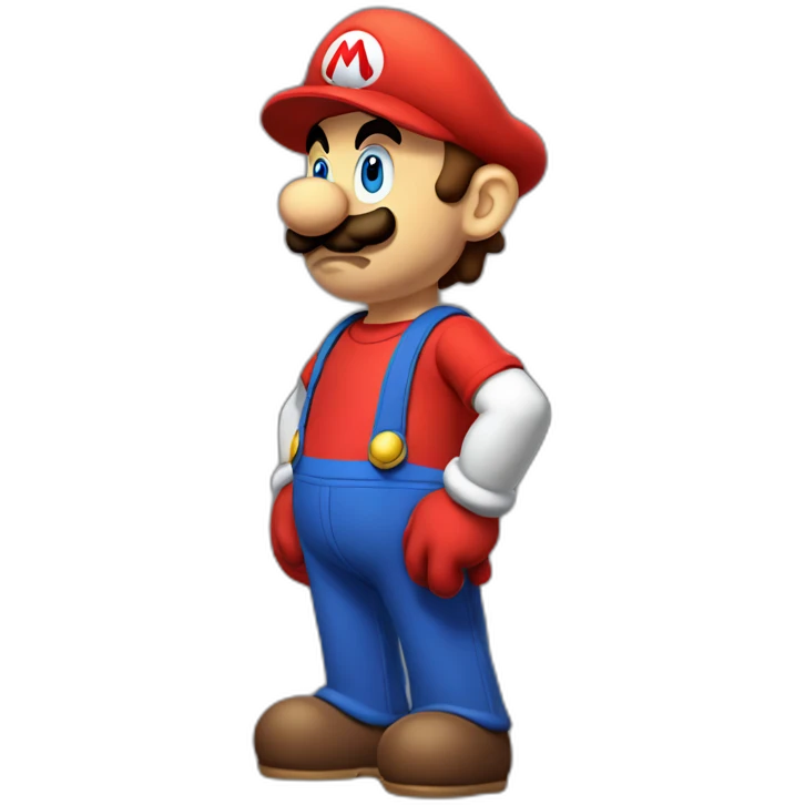 weak skinny mario emoji