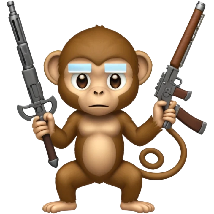monkey with a weapon emoji