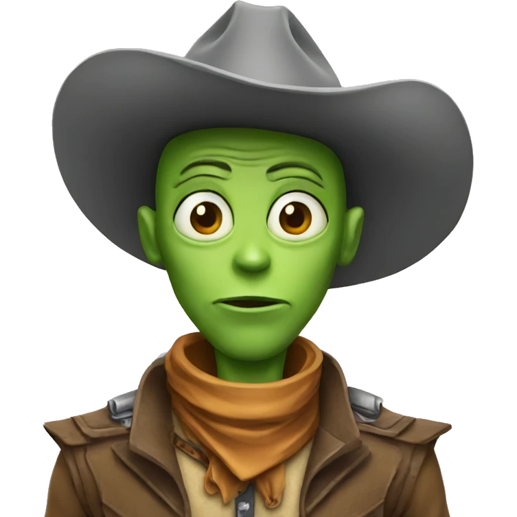 Cowboy alien emoji