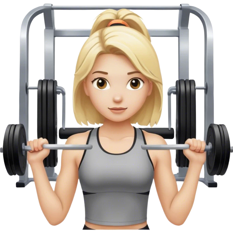 Gym blonde girl  emoji