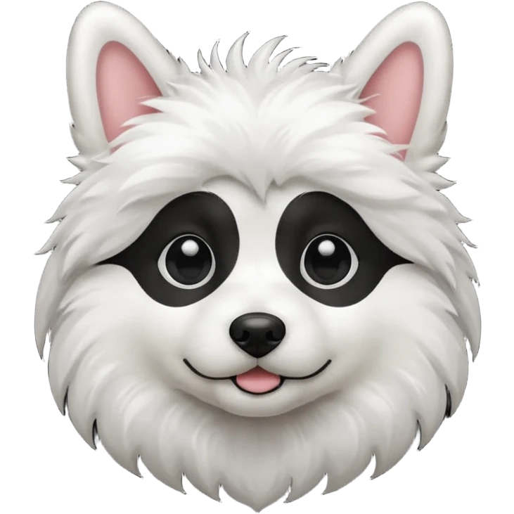 dog with black and white emoji