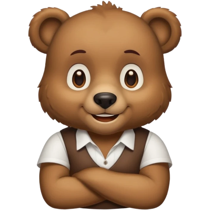 bear wear white shirt emoji