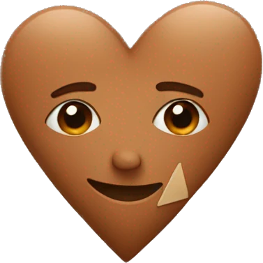 Brown love with triangle  emoji