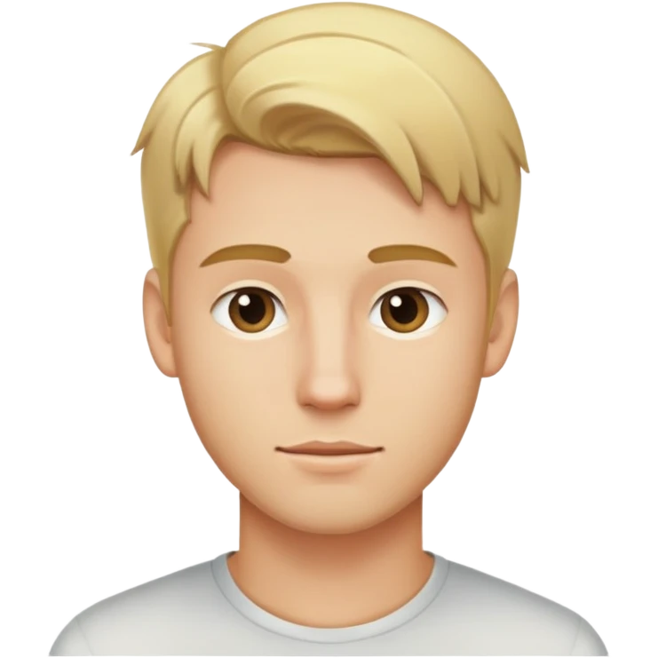 young man with blonde hair and light stubble emoji