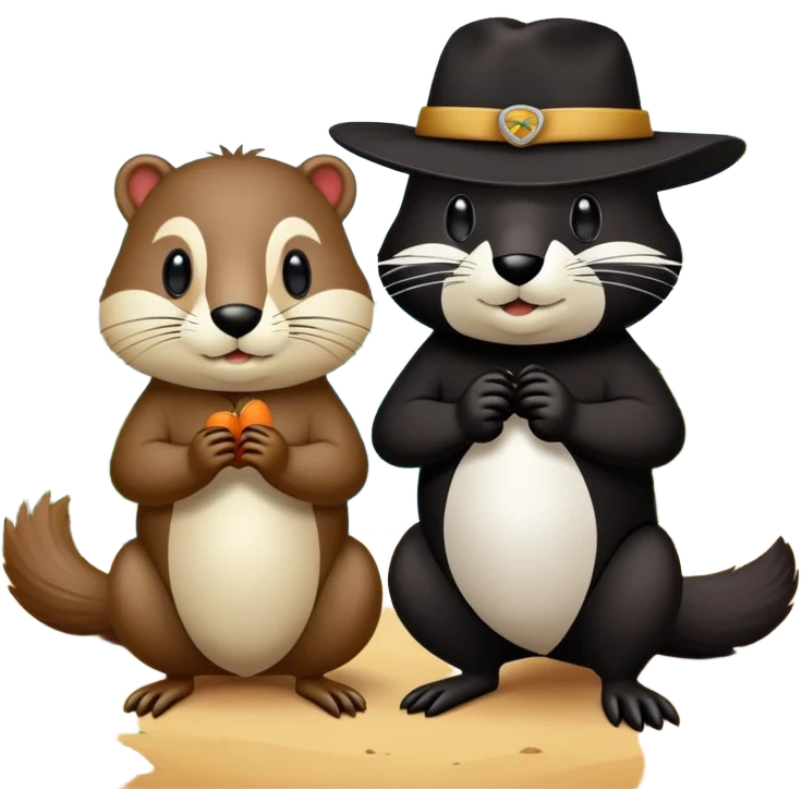 Nutria y zorro emoji