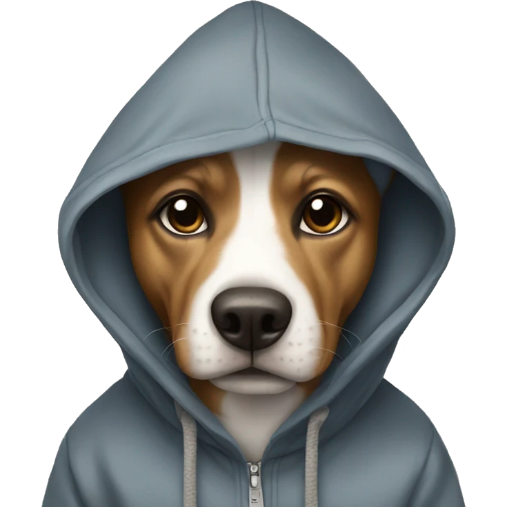 Dog wearing Hoodie  emoji