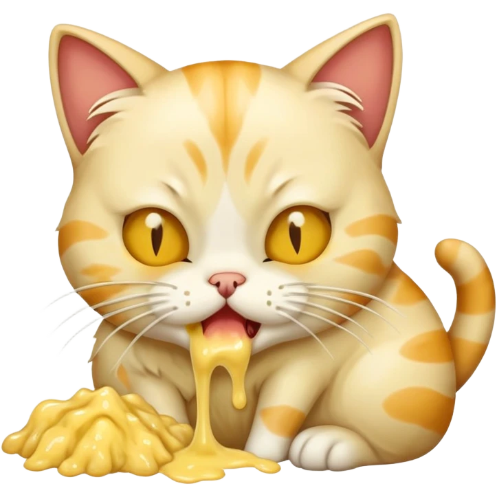 cat puking emoji
