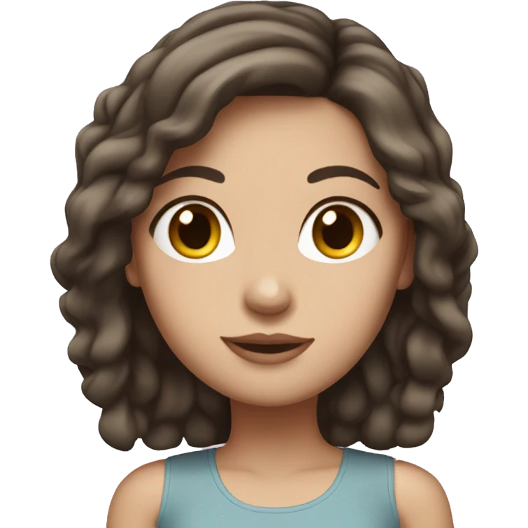 white girl brunette emoji