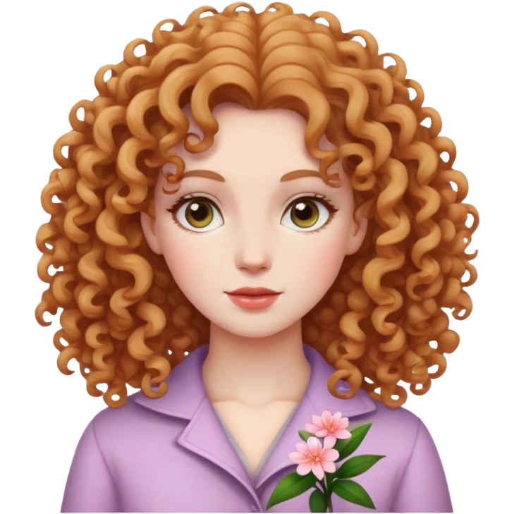 azelea in curly women's hair emoji