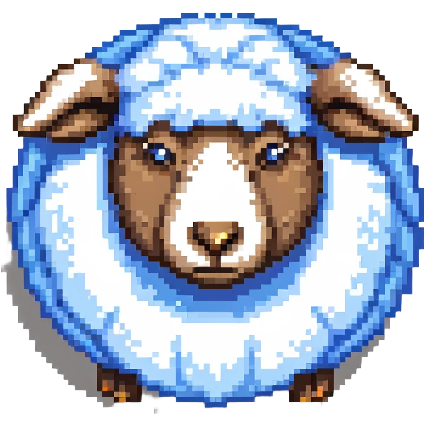 adorable round sheep with fluffy wool emoji
