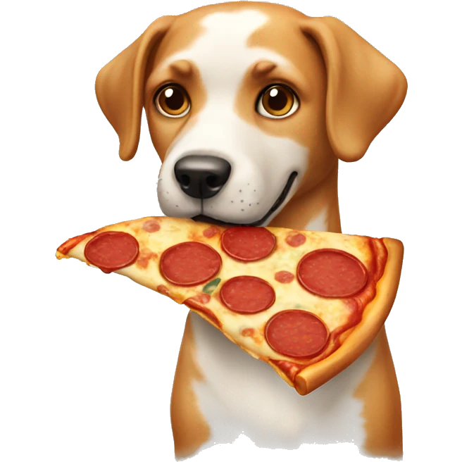 dog with pizza emoji